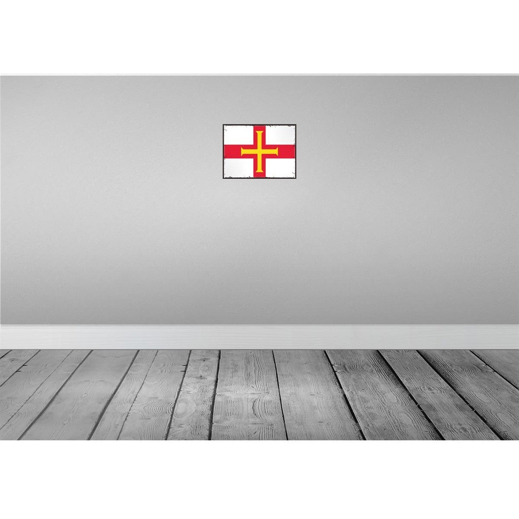 [LA-115590-H] Holzschild 20x30 cm Guernseys Guernsey Flagge Fahne Wappen Bild 2