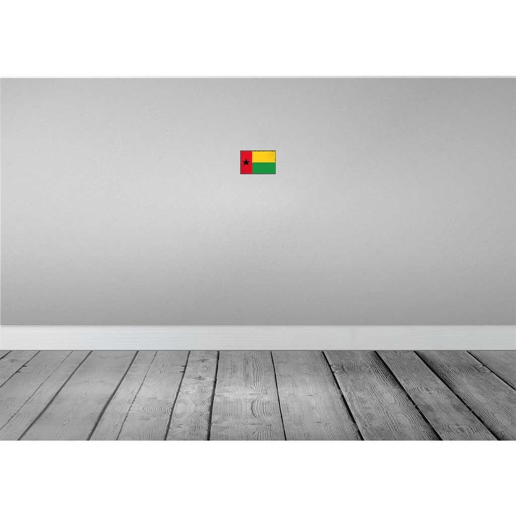 [LA-115592-1812-H] Holzschild 12x18 cm Guinea-Bissaus Guinea Flagge Fahne Wappen Bild 2