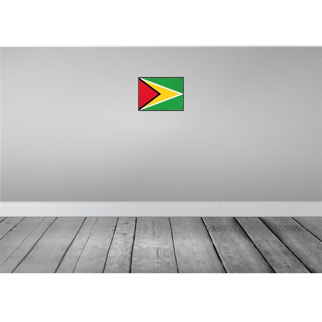 [LA-115593-H] Holzschild 20x30 cm Guyanas Guyana Flagge Fahne Wappen Bild 2