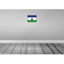 [LA-115620-H] Holzschild 20x30 cm Lesothos Lesotho Flagge Fahne Wappen Bild 2