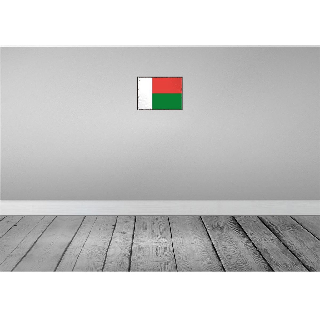 [LA-115628-H] Holzschild 20x30 cm Madagaskars Madagascar Flagge Fahne Wappen Bild 2
