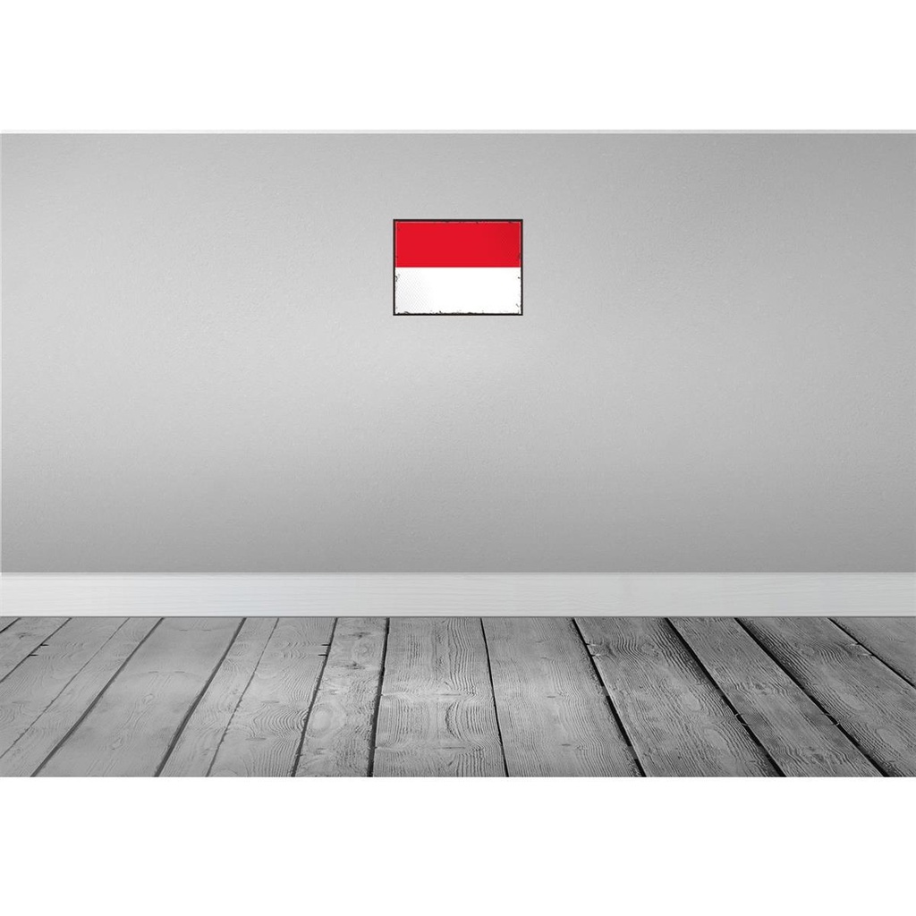[LA-115640-H] Holzschild 20x30 cm Monacos Monaco Flagge Fahne Wappen Bild 2