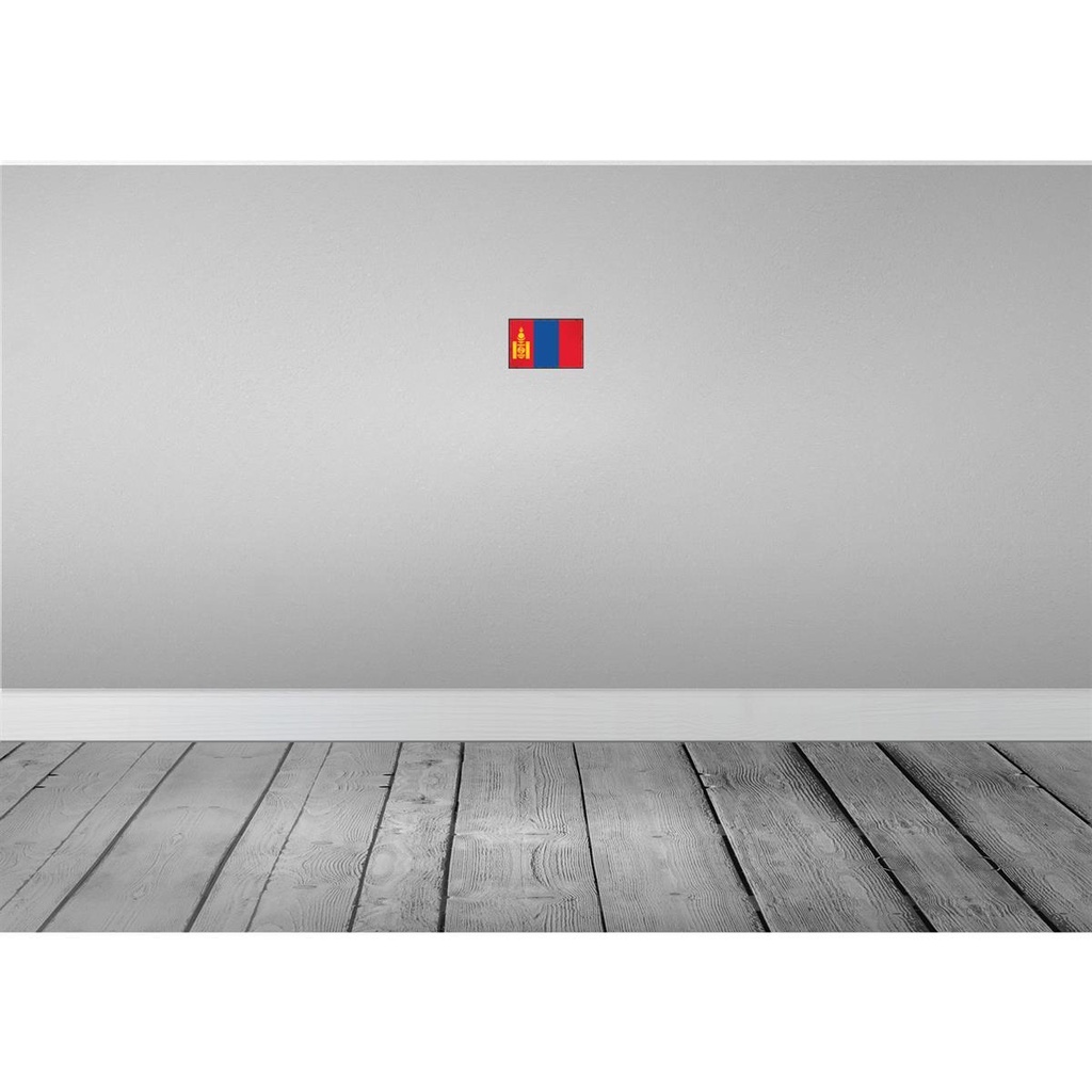 [LA-115641-1812-H] Holzschild 12x18 cm Mongolei Mongolia Flagge Straße Stadt Bild 2