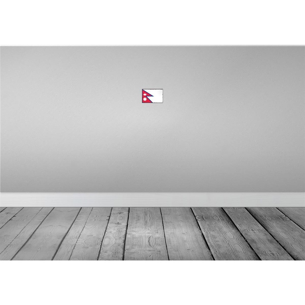 [LA-115648-1812-H] Holzschild 12x18 cm Nepals Nepal Flagge Fahne Wappen Bild 2