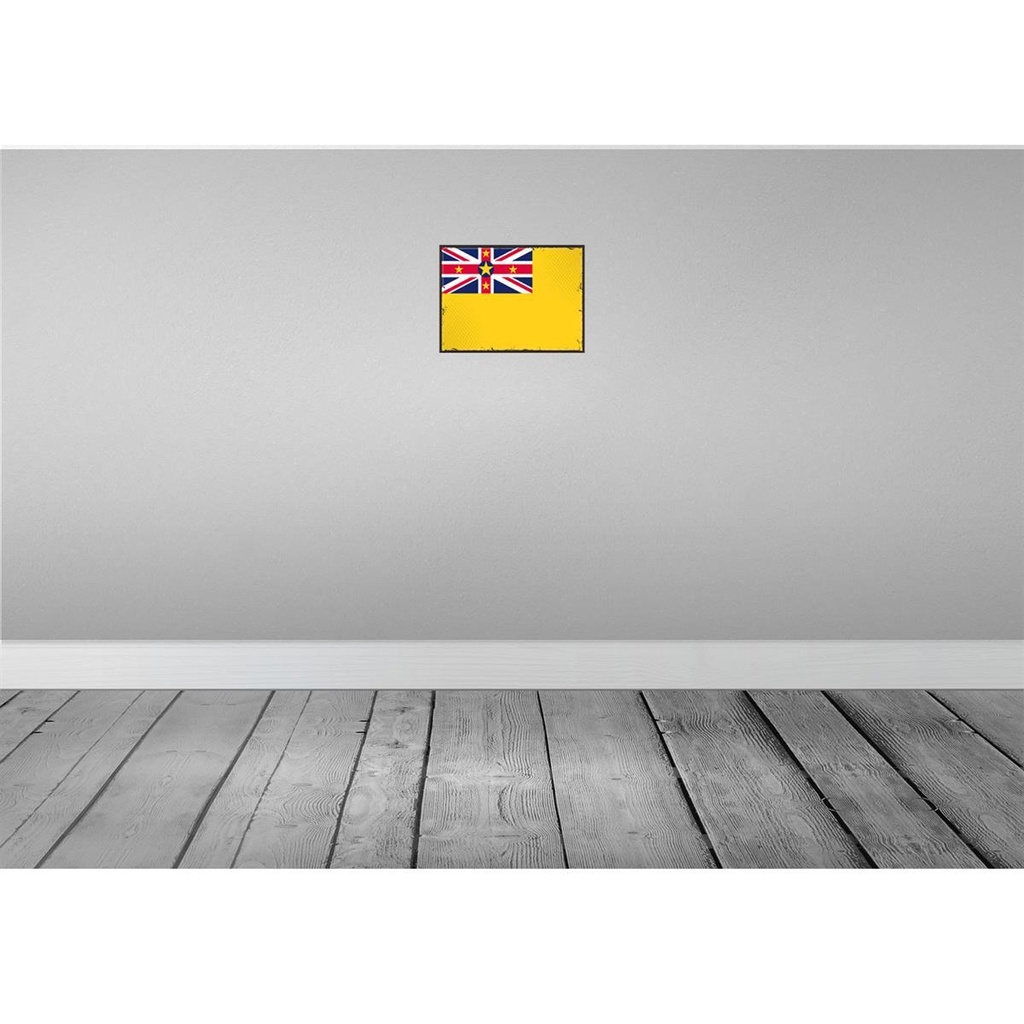 [LA-115655-H] Holzschild 20x30 cm Niues Niue Flagge Fahne Wappen Bild 2