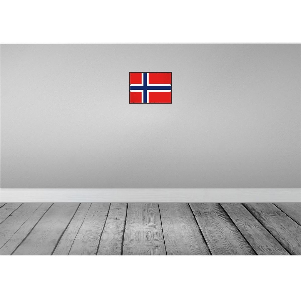 [LA-115660-2030] Blechschild 20x30 cm Norwegens Norway Flagge Fahne Wappen Bild 2