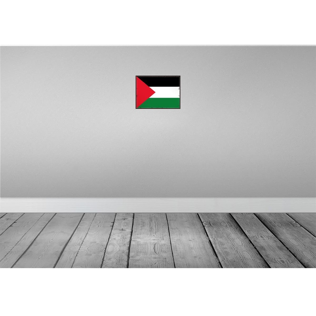 [LA-115664-2030] Blechschild 20x30 cm Palästinas Palestine Flagge Fahne Wappen Bild 2