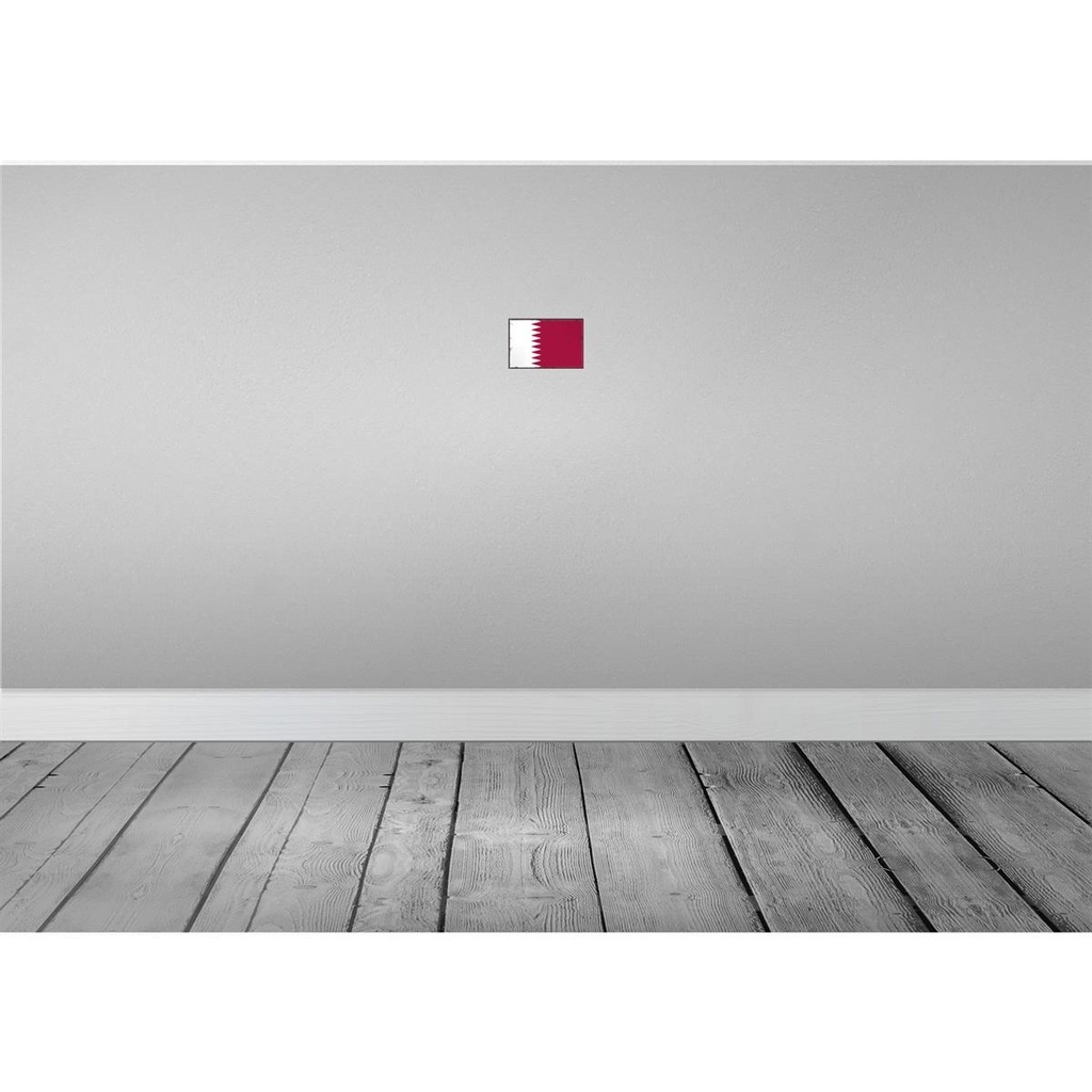 [LA-115672-1812-H] Holzschild 12x18 cm Katars Qatar Flagge Fahne Wappen Bild 2