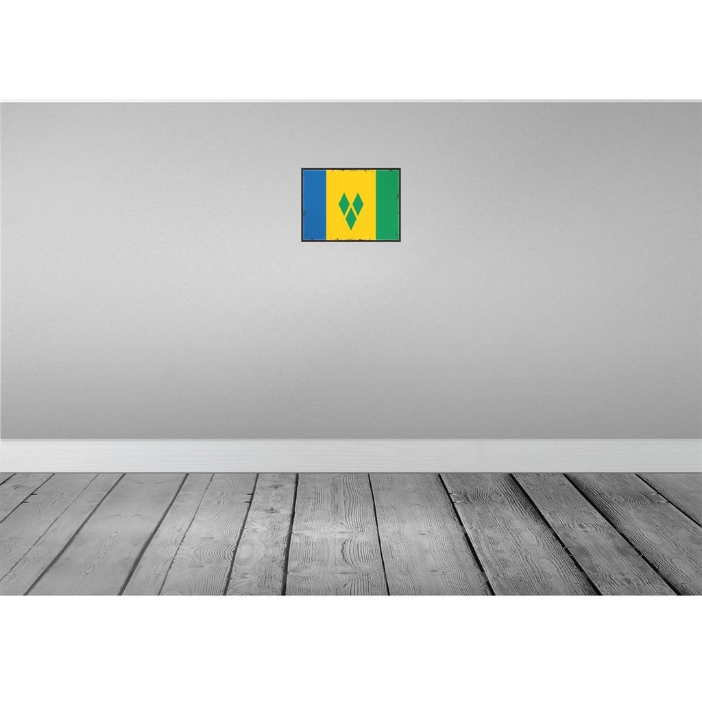 [LA-115678-2030] Blechschild 20x30 cm Saint Vincent Grenadinen Flagge Fahne Wappen Bild 2