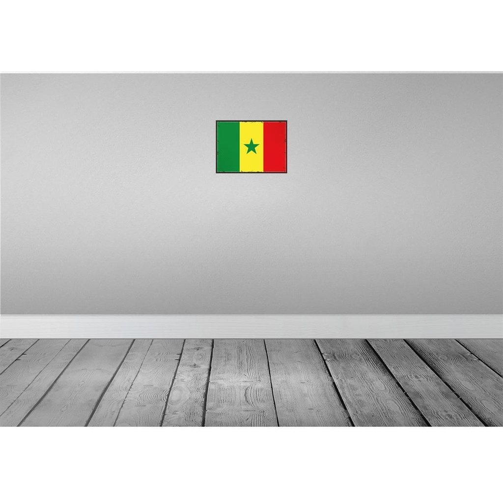 [LA-115685-H] Holzschild 20x30 cm Senegal Flagge Fahne Wappen Bild 2