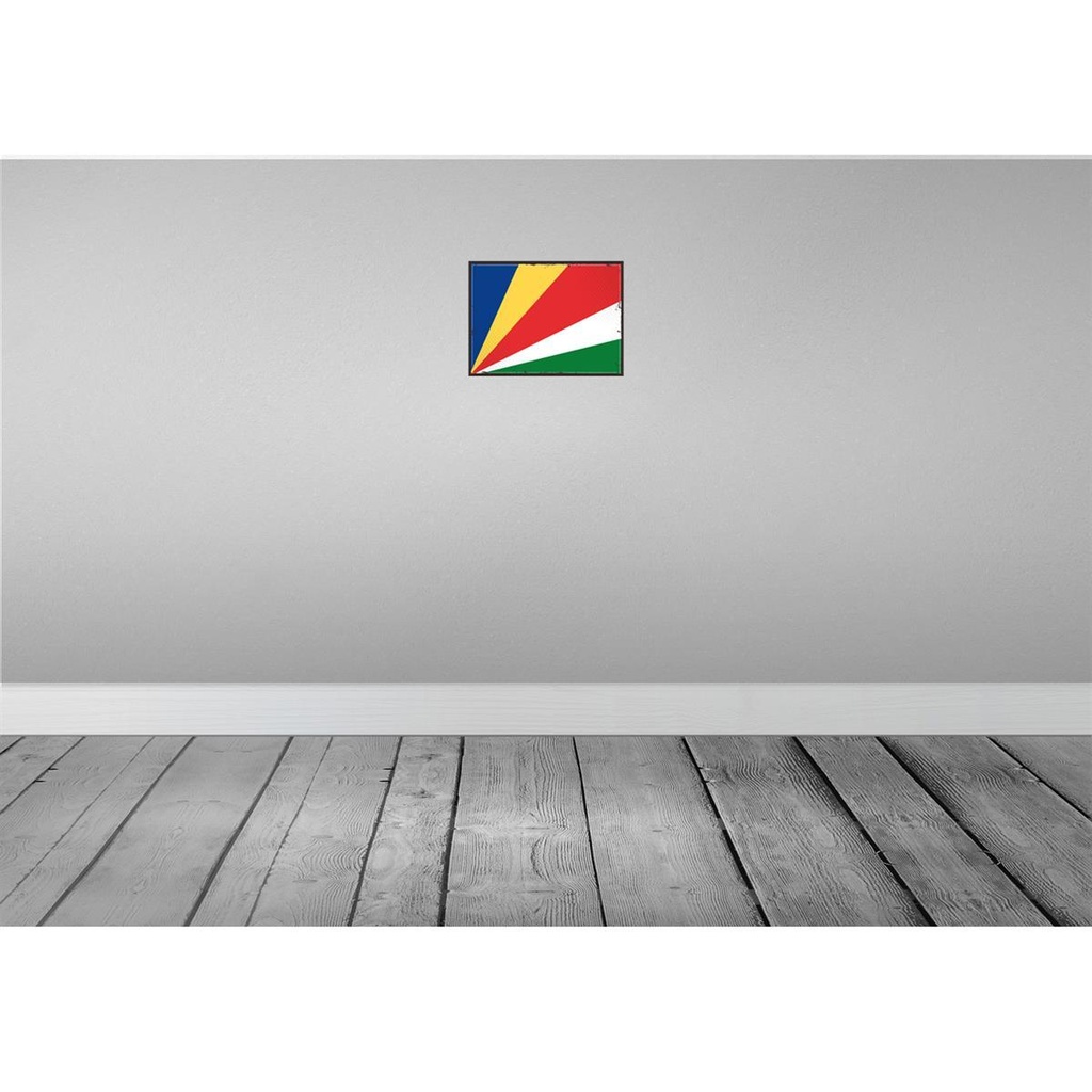 [LA-115687-2030] Blechschild 20x30 cm Seychellen Seychelles Flagge Fahne Wappen Bild 2