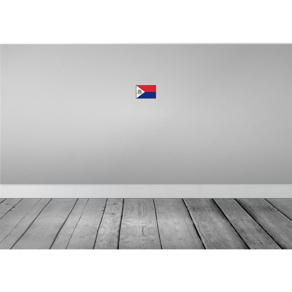 [LA-115689-1812] Blechschild 12x18 cm Sint Maartens Maarten Flagge Fahne Wappen Bild 2