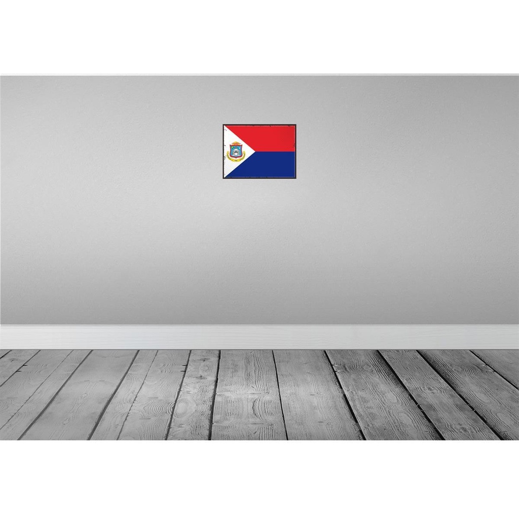 [LA-115689-2030] Blechschild 20x30 cm Sint Maartens Maarten Flagge Fahne Wappen Bild 2