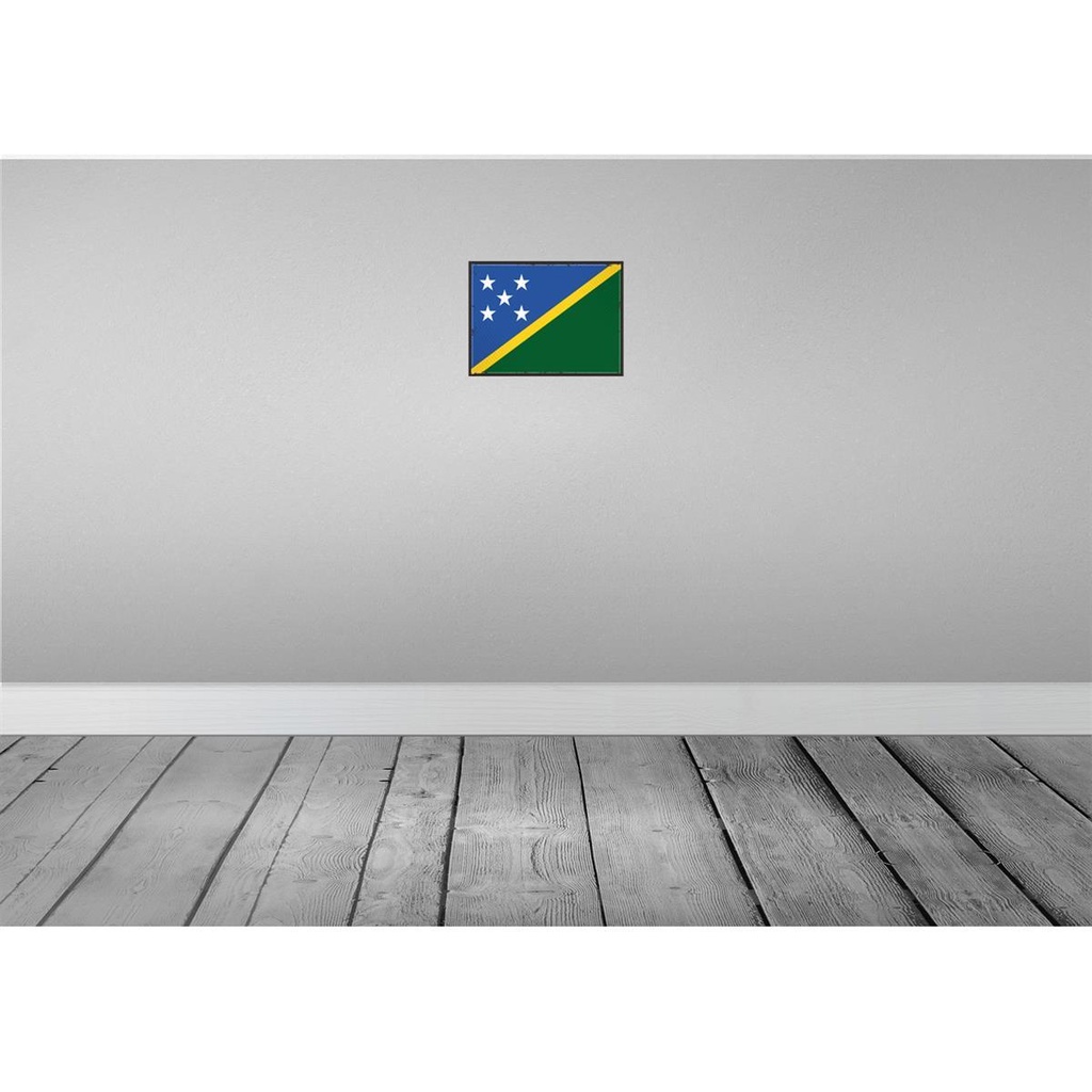 [LA-115692-H] Holzschild 20x30 cm Salomonen Solomon Islands Flagge Fahne Wappen Bild 2