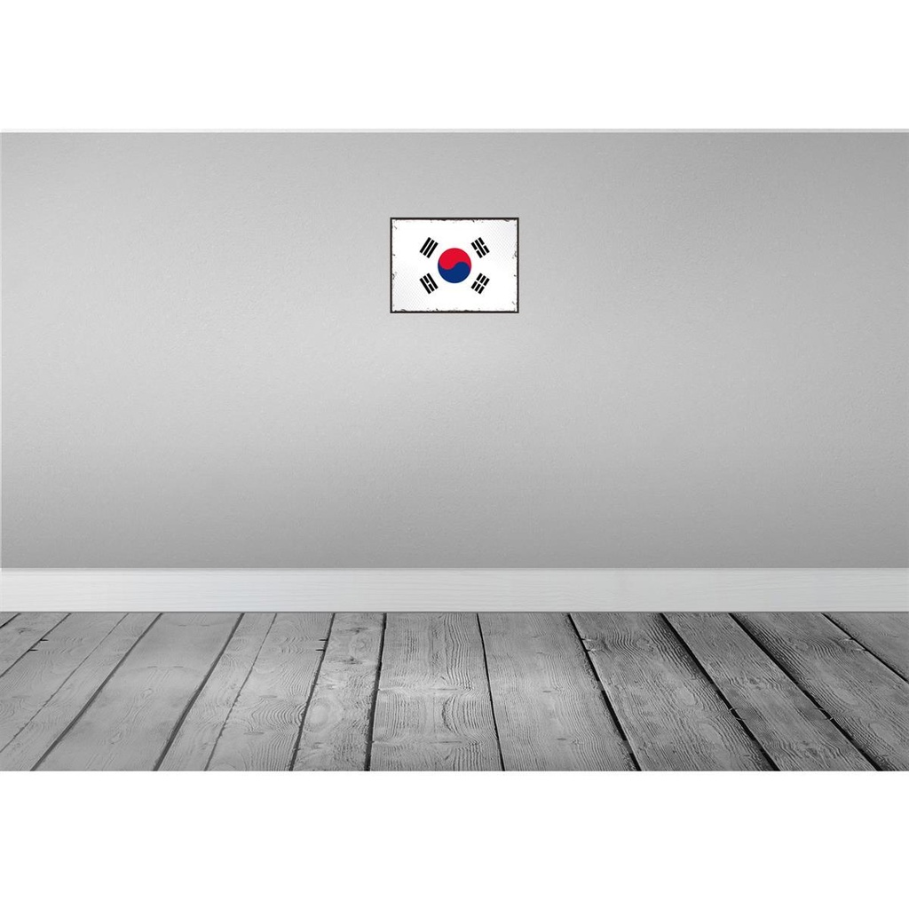 [LA-115695-2030] Blechschild 20x30 cm Südkoreas South Korea Flagge Fahne Wappen Bild 2
