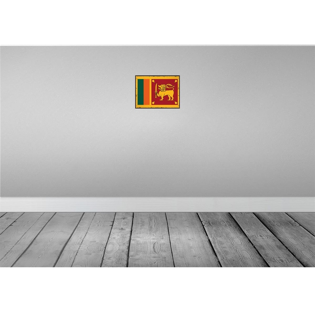 [LA-115697-2030] Blechschild 20x30 cm Sri Lankas Lanka Flagge Fahne Wappen Bild 2