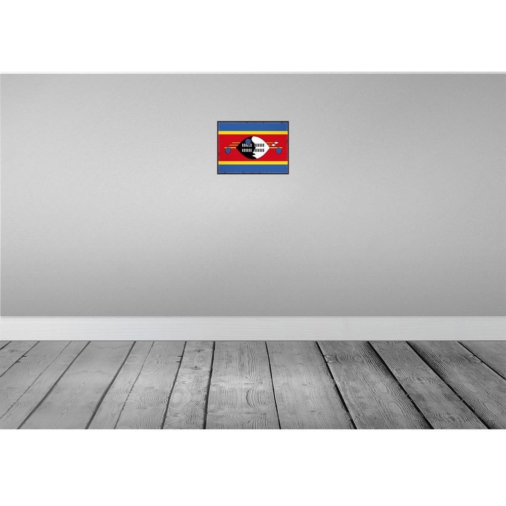 [LA-115700-2030] Blechschild 20x30 cm Swasilands Eswatini Flagge Fahne Wappen Bild 2