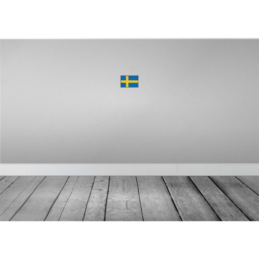 [LA-115701-1812] Blechschild 12x18 cm Schwedens Sweden Flagge Fahne Wappen Bild 2