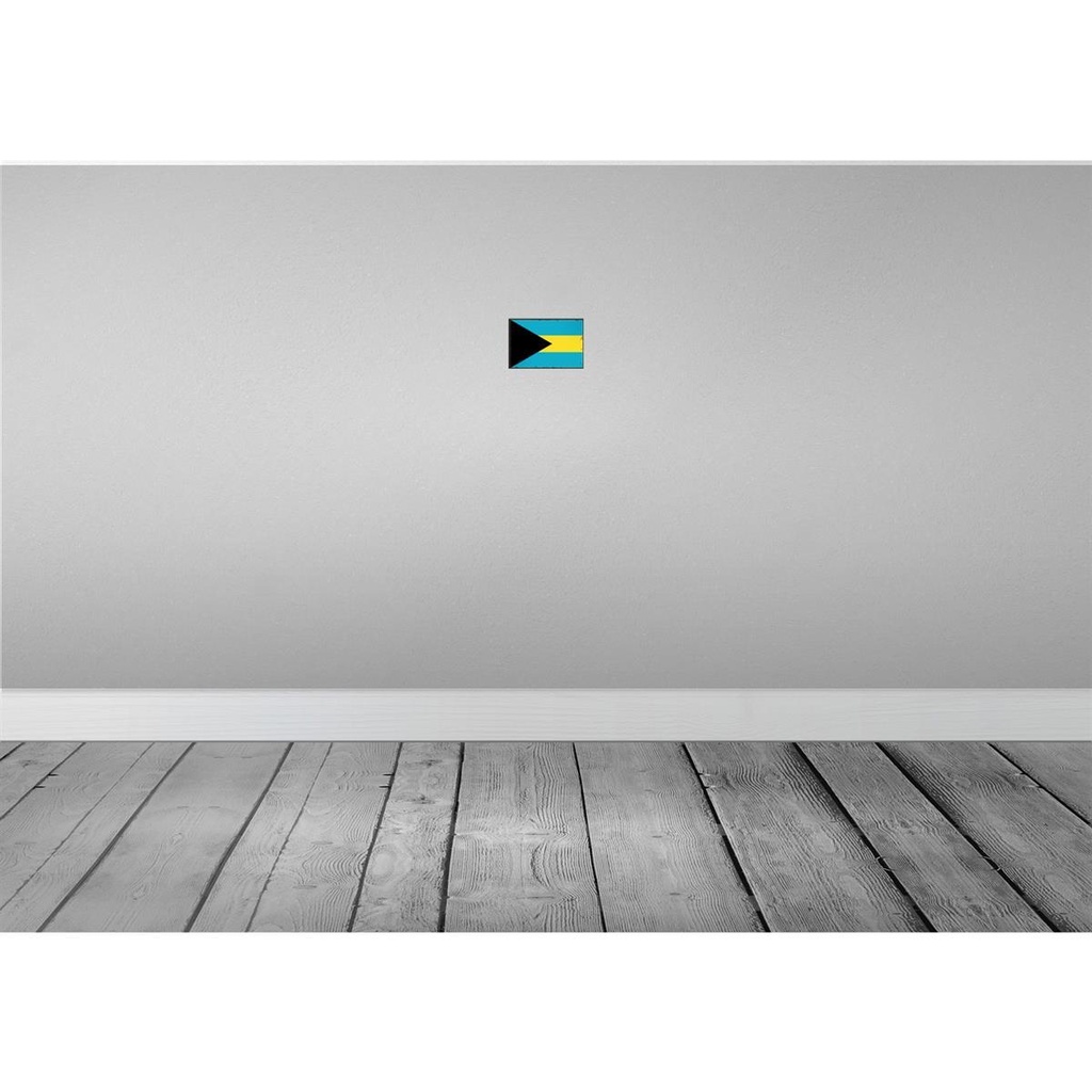 [LA-115708-1812-H] Holzschild 12x18 cm Bahamas Flagge Fahne Wappen Bild 2