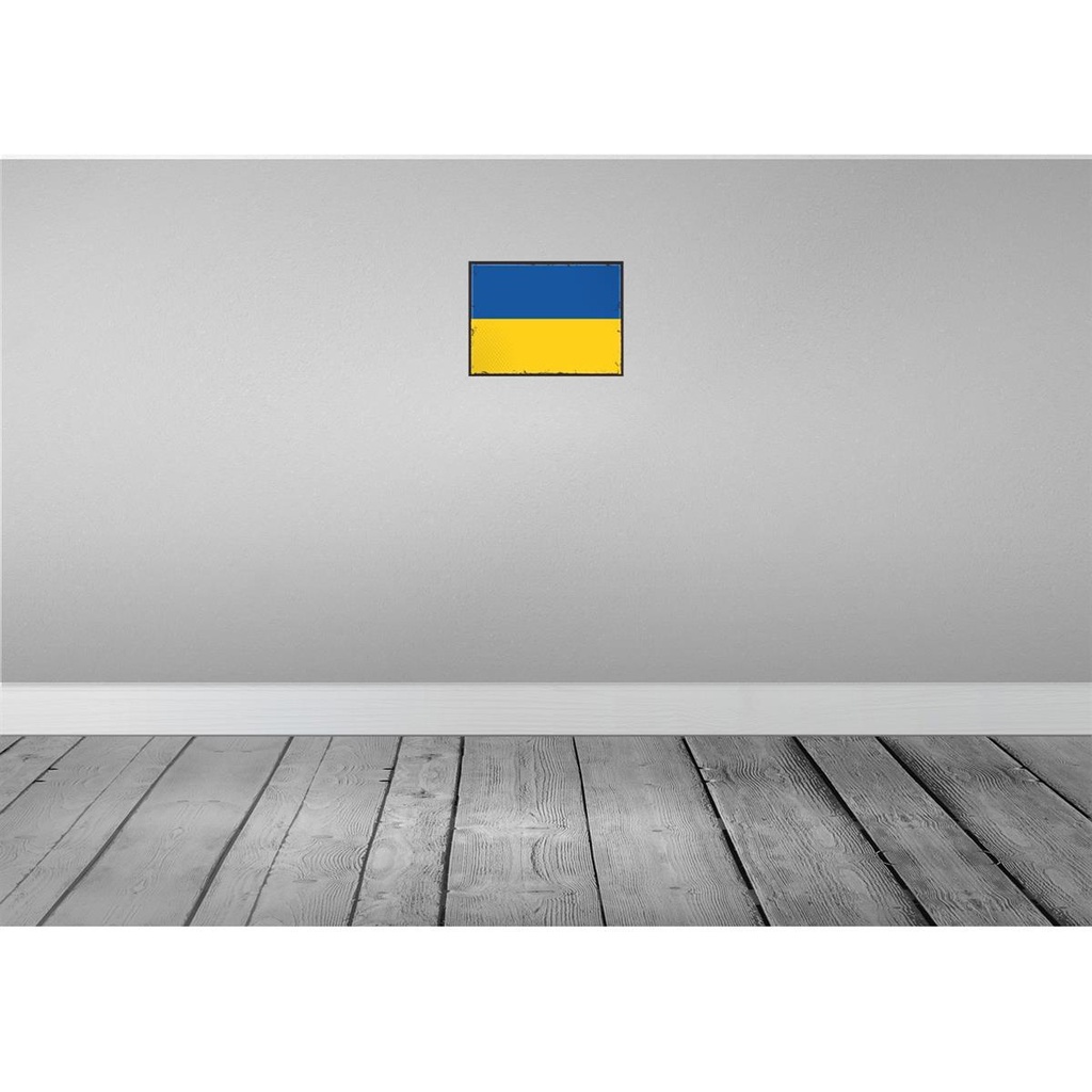 [LA-115719-2030] Blechschild 20x30 cm Ukraine Flagge Fahne Wappen Bild 2