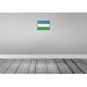[LA-115724-2030] Blechschild 20x30 cm Usbekistans Uzbekistan Flagge Fahne Wappen Bild 2