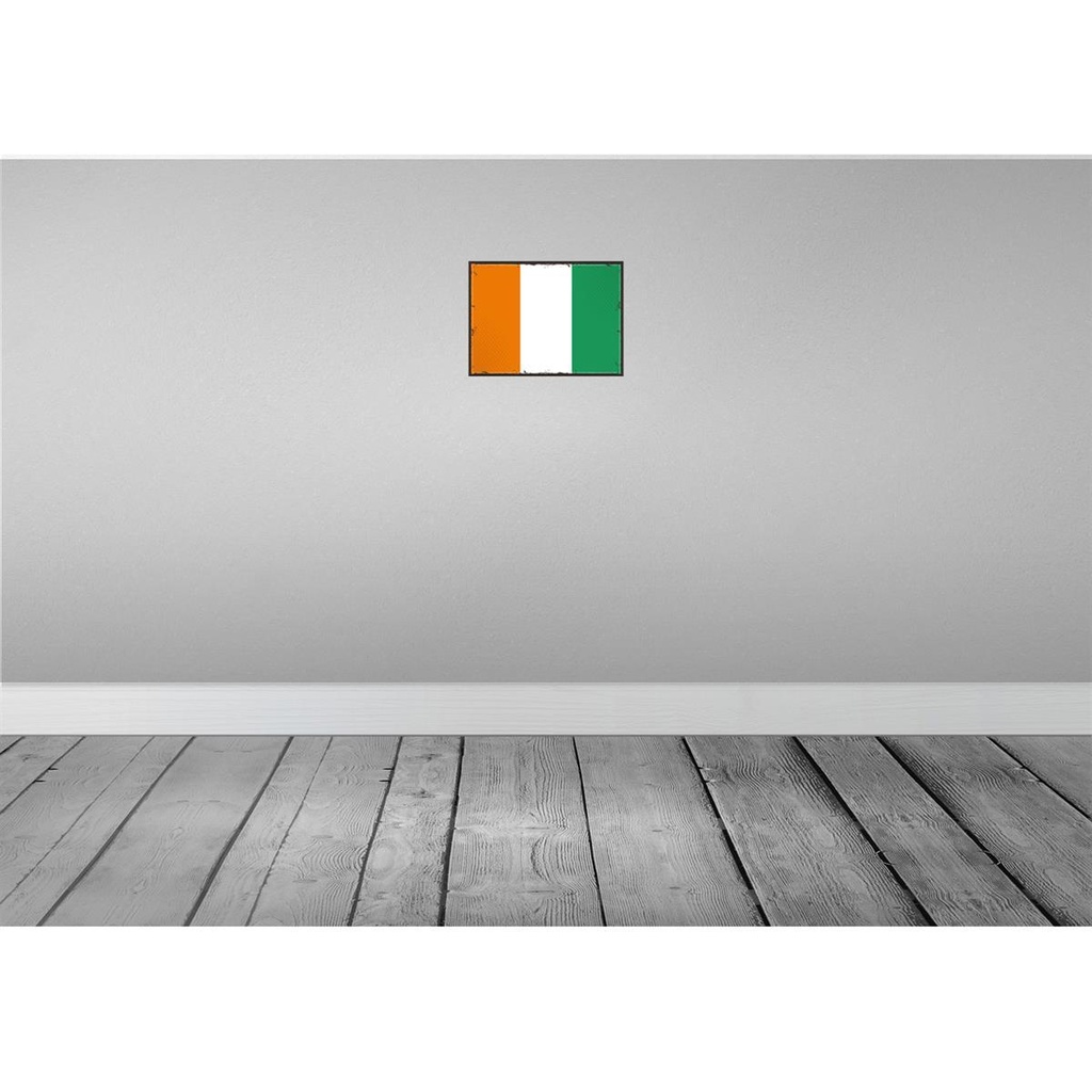 [LA-115732-H] Holzschild 20x30 cm Elfenbeinküste Ivory Coast Flagge Fahne Wappen Bild 2