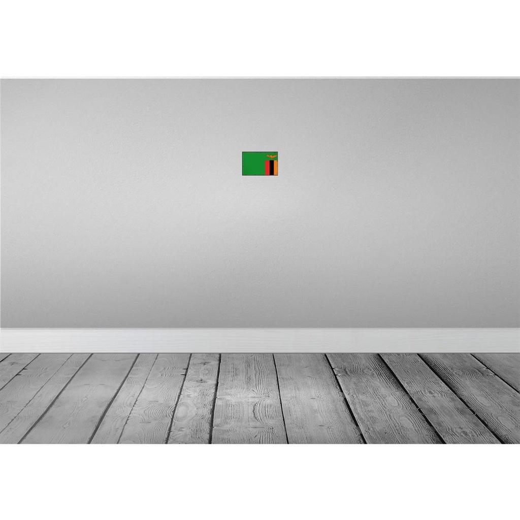 [LA-115733-1812-H] Holzschild 12x18 cm Sambias Zambia Flagge Fahne Wappen Bild 2