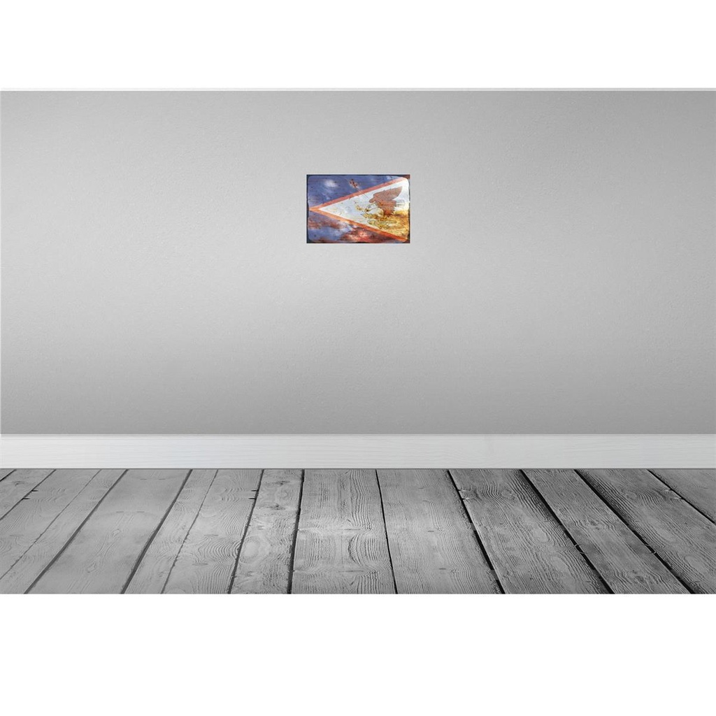 [LA-115739-2030] Blechschild 20x30 cm American Samoa Rost Flagge Fahne Wappen Bild 2