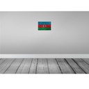 [LA-115748-H] Holzschild 20x30 cm Aserbaidschan Azerbaijan Rost Flagge Fahne Wappen Bild 2