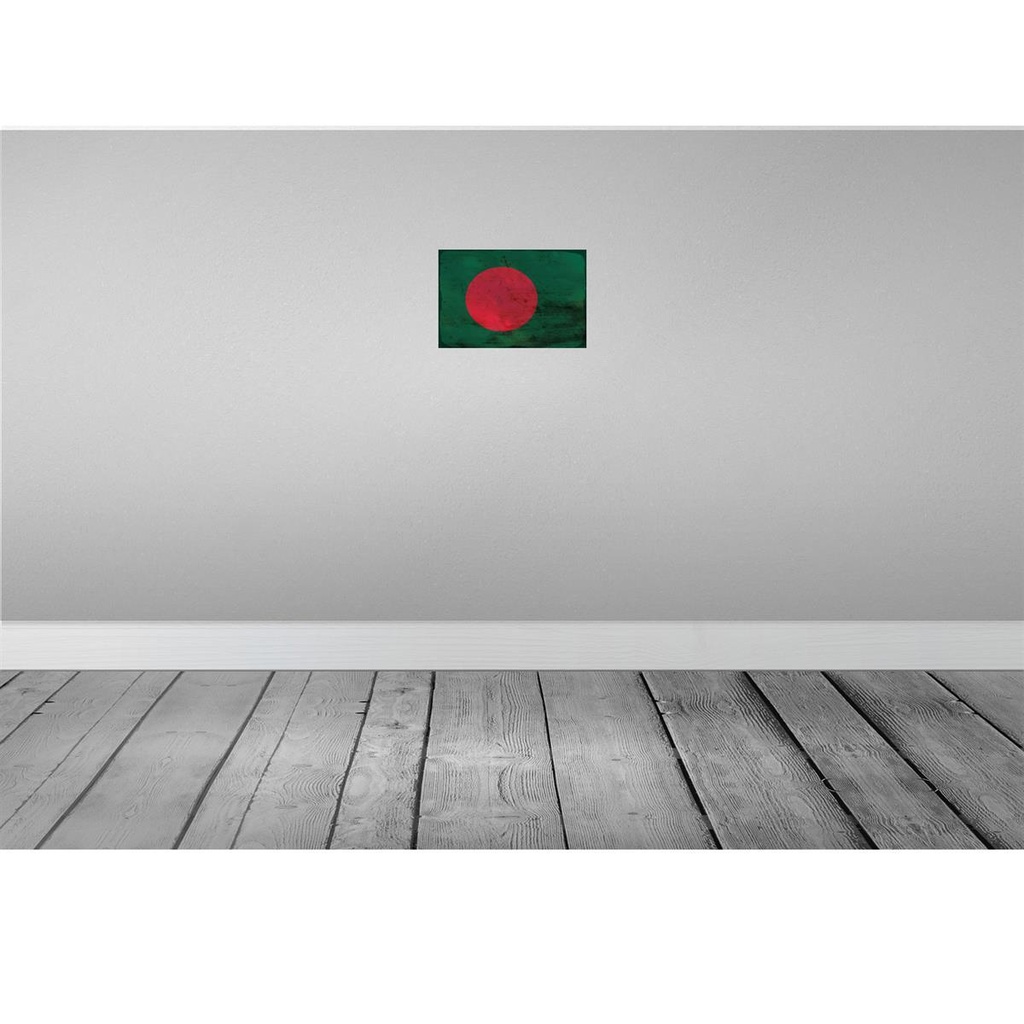 [LA-115750-H] Holzschild 20x30 cm Bangladesch Bangladesh Rost Flagge Fahne Wappen Bild 2