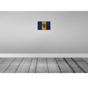 [LA-115751-H] Holzschild 20x30 cm Barbados Rost Flagge Fahne Wappen Bild 2