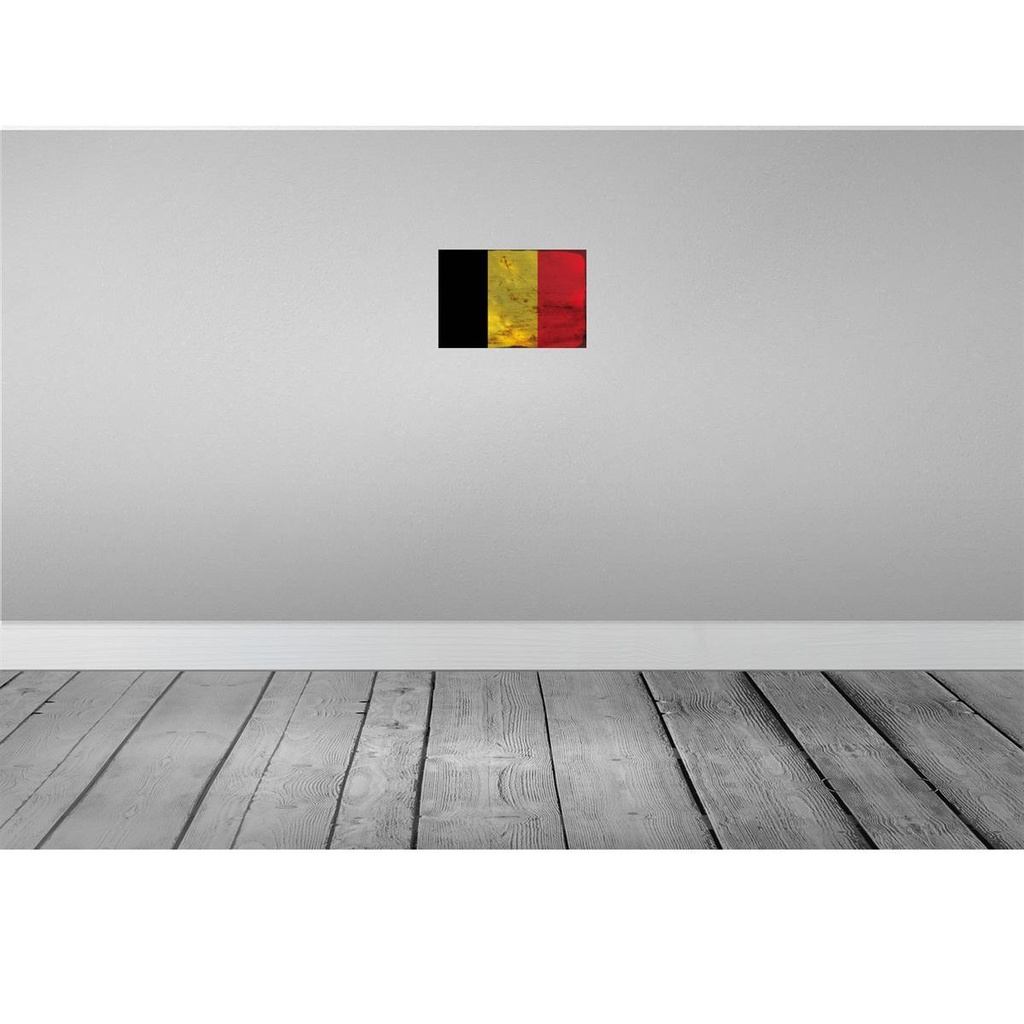 [LA-115753-H] Holzschild 20x30 cm Belgien Belgium Rost Flagge Fahne Wappen Bild 2