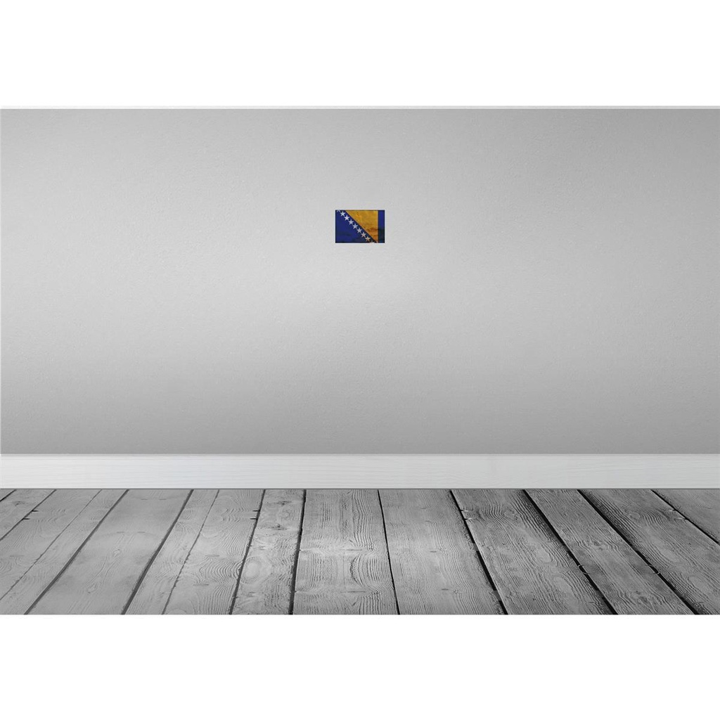 [LA-115759-1812-H] Holzschild 12x18 cm Bosnien und Herzegowina Rost Flagge Fahne Wappen Bild 2