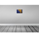 [LA-115759-H] Holzschild 20x30 cm Bosnien und Herzegowina Rost Flagge Fahne Wappen Bild 2