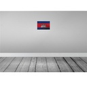 [LA-115767-2030] Blechschild 20x30 cm Kambodscha Cambodia Rost Flagge Fahne Wappen Bild 2