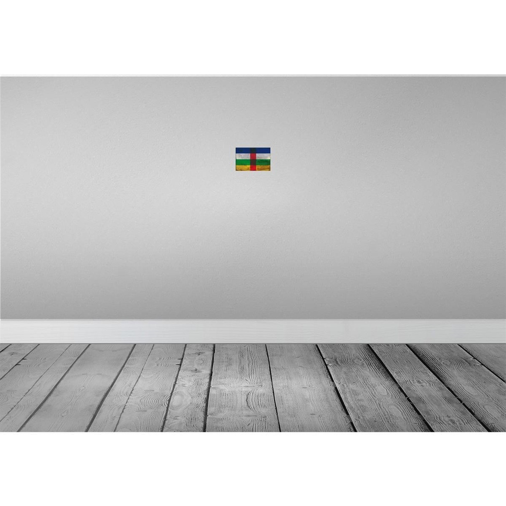 [LA-115772-1812-H] Holzschild 12x18 cm Zentralafrikanische Republik RO Flagge Fahne Wappen Bild 2