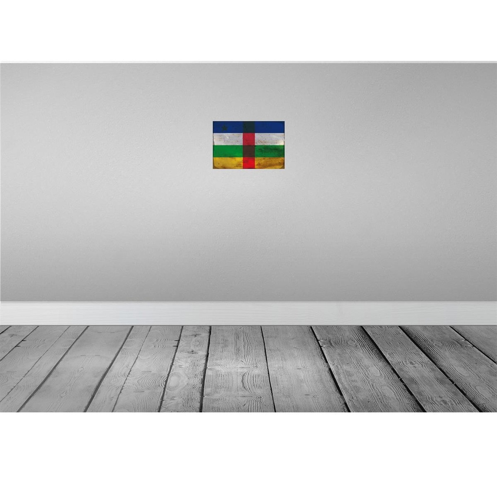 [LA-115772-2030] Blechschild 20x30 cm Zentralafrikanische Republik RO Flagge Fahne Wappen Bild 2