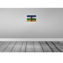[LA-115772-H] Holzschild 20x30 cm Zentralafrikanische Republik RO Flagge Fahne Wappen Bild 2