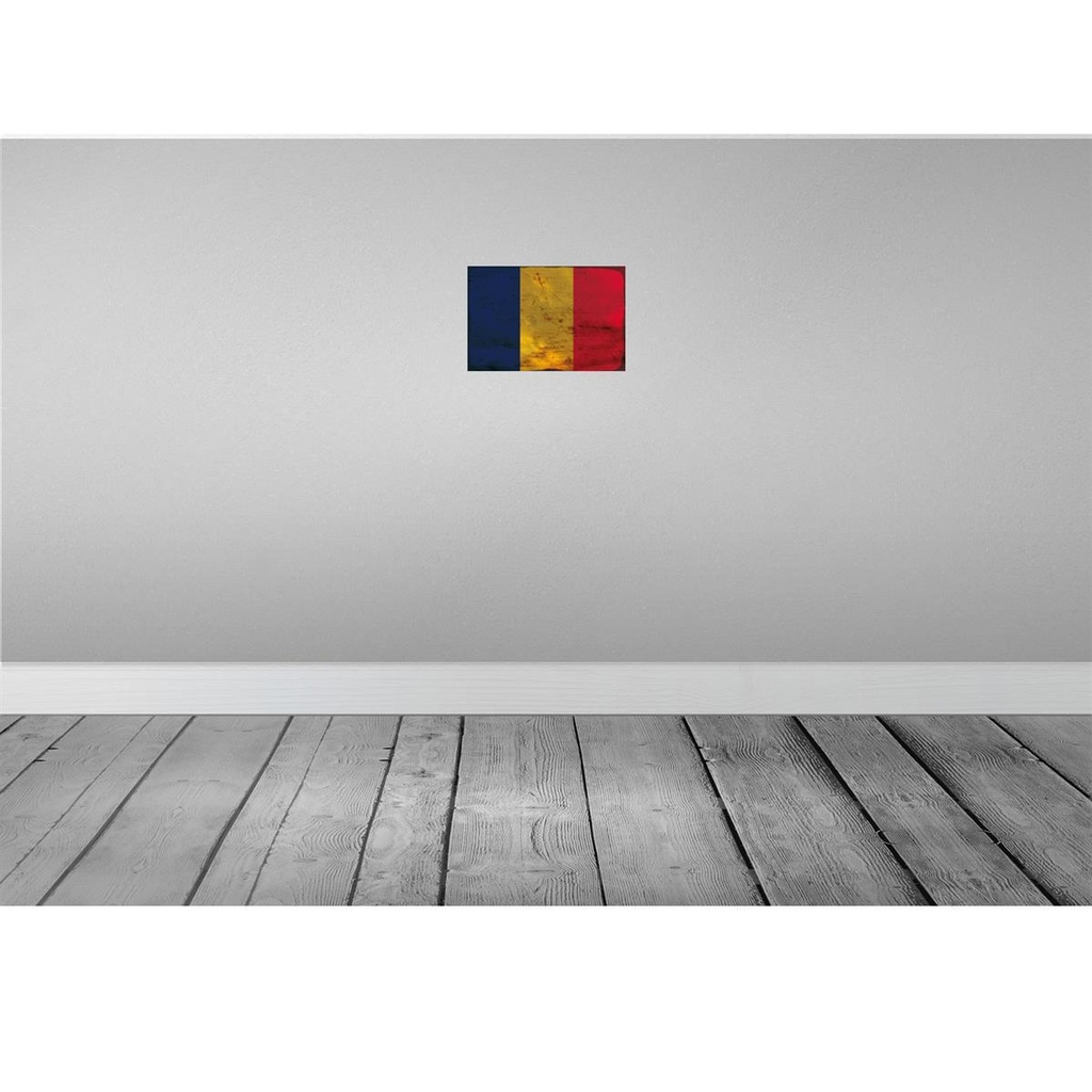 [LA-115773-2030] Blechschild 20x30 cm des Tschad Chad Rost Flagge Fahne Wappen Bild 2