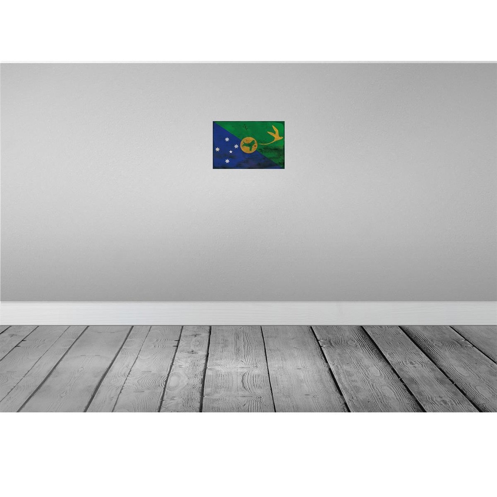 [LA-115776-2030] Blechschild 20x30 cm Weihnachtsinsel Rost Flagge Fahne Wappen Bild 2