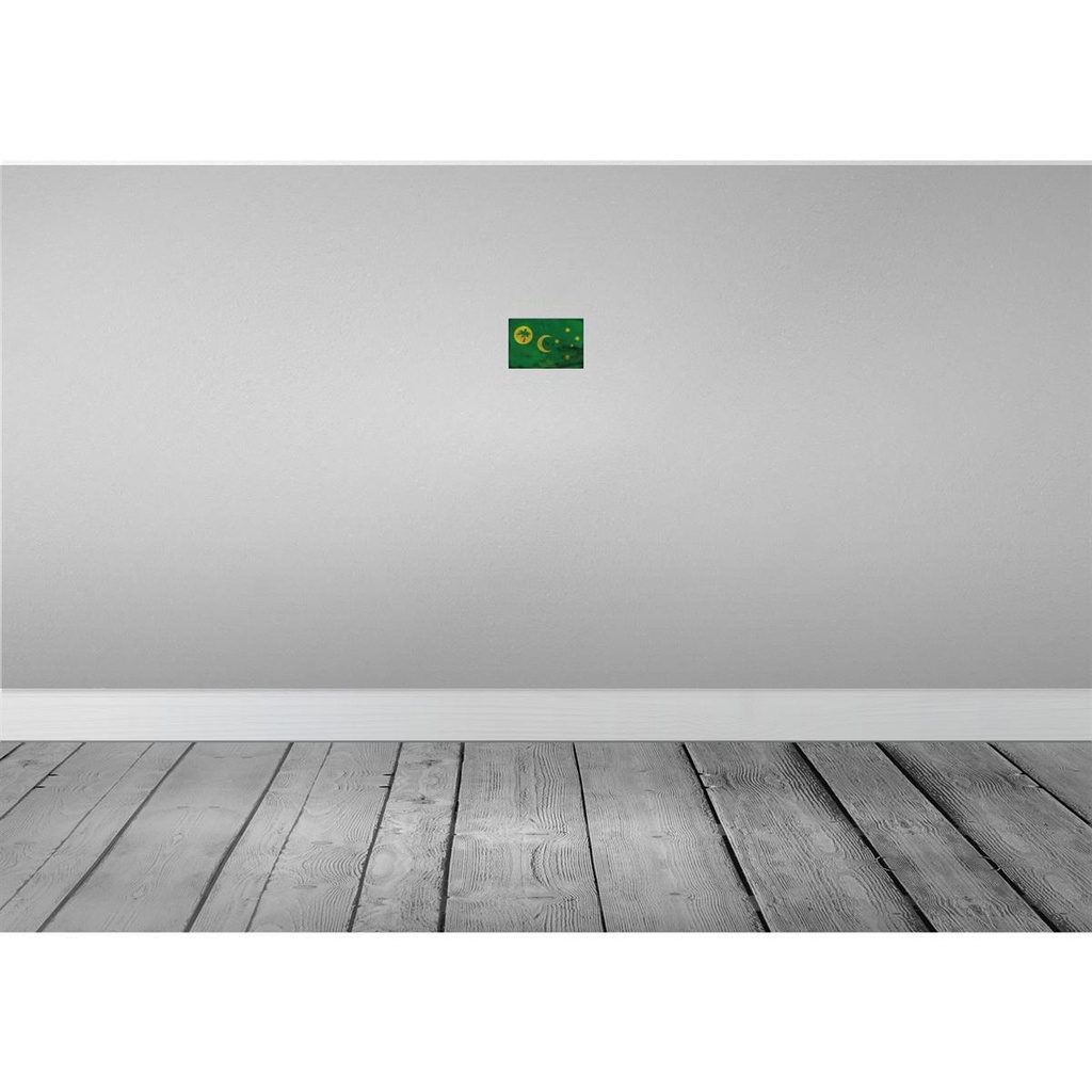 [LA-115777-1812] Blechschild 12x18 cm Kokosinseln Cocos Islands Rost Abenteuer Reisen Flagge Fahne Wappen Bild 2