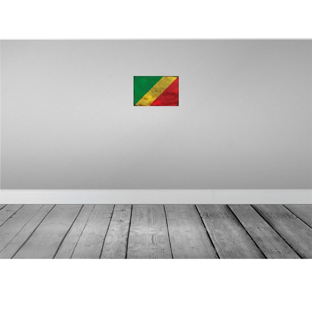 [LA-115780-2030] Blechschild 20x30 cm Kongo the Congo Rost Flagge Fahne Wappen Bild 2
