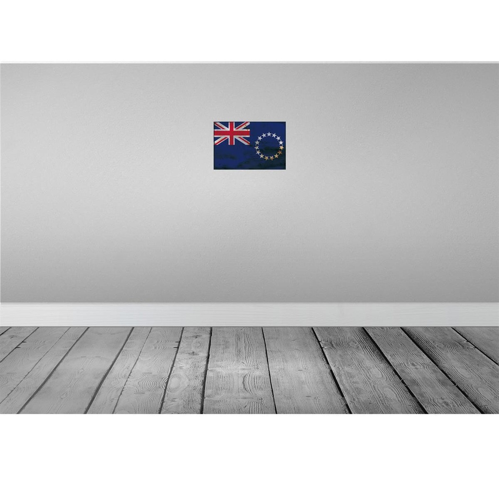 [LA-115781-H] Holzschild 20x30 cm Cookinseln Cook Islands Rost Flagge Fahne Wappen Bild 2