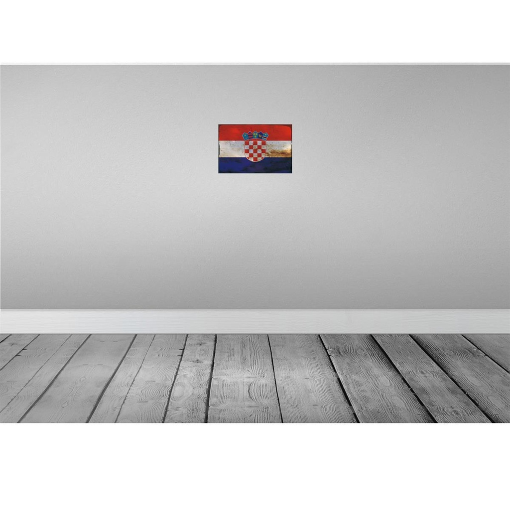 [LA-115783-2030] Blechschild 20x30 cm Kroatien Croatia Rost Flagge Fahne Wappen Bild 2