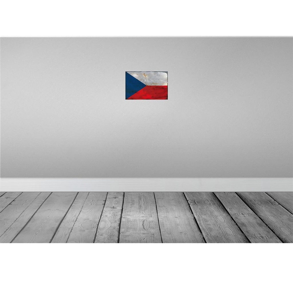 [LA-115786-2030] Blechschild 20x30 cm Tschechien Czech Republic Rost Flagge Fahne Wappen Bild 2