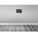[LA-115787-2030] Blechschild 20x30 cm DR Kongo democratic Congo Rost Flagge Fahne Wappen Bild 2