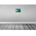 [LA-115789-2030] Blechschild 20x30 cm Dschibuti Djibouti Rost Flagge Fahne Wappen Bild 2