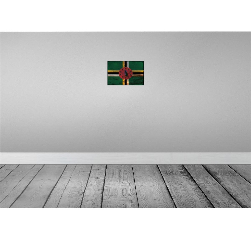 [LA-115790-2030] Blechschild 20x30 cm Dominica Rost Flagge Fahne Wappen Bild 2