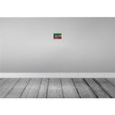 [LA-115797-1812-H] Holzschild 12x18 cm Äquatorialguinea Rost Flagge Fahne Wappen Bild 2