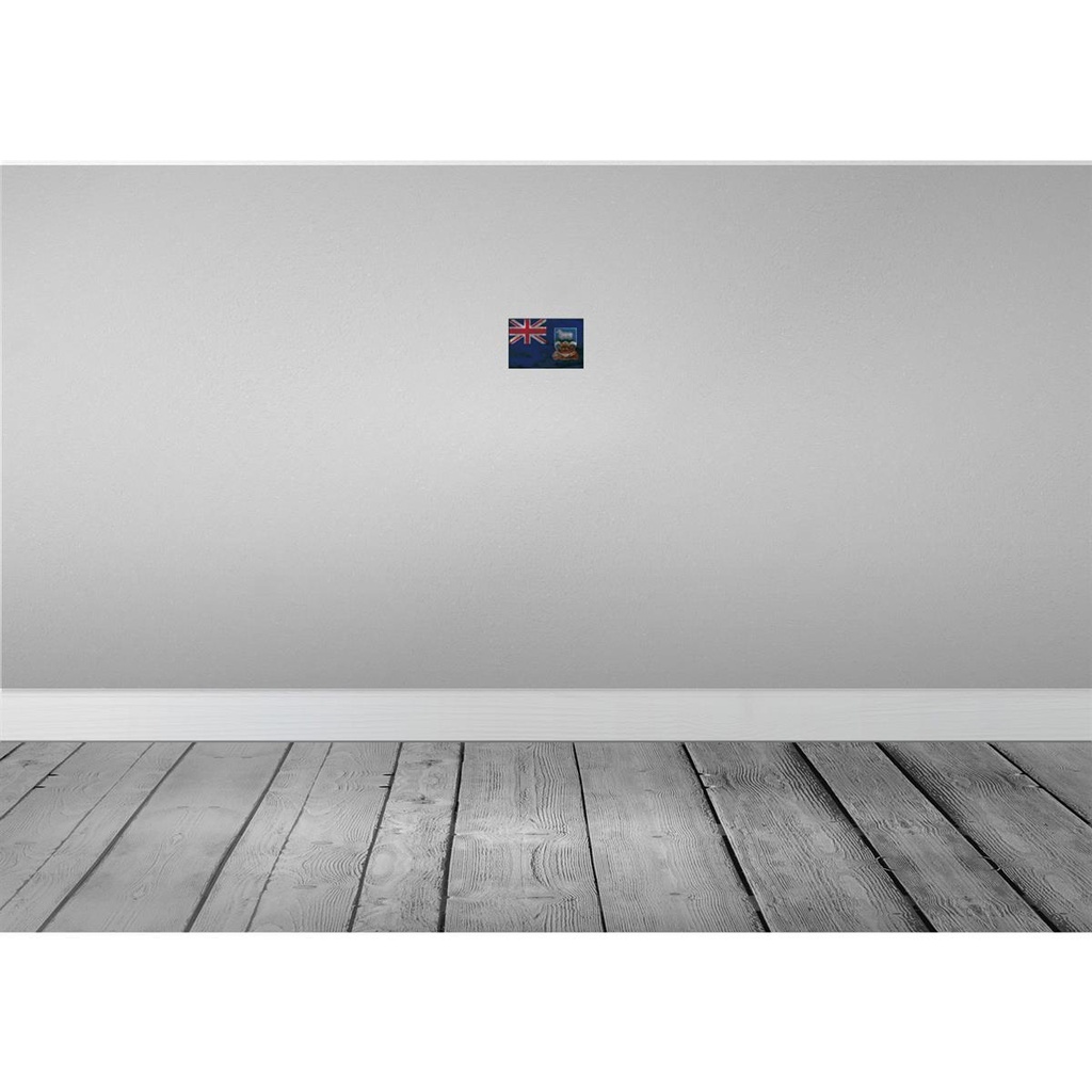 [LA-115801-1812] Blechschild 12x18 cm Falklandinseln Rost Flagge Fahne Wappen Bild 2